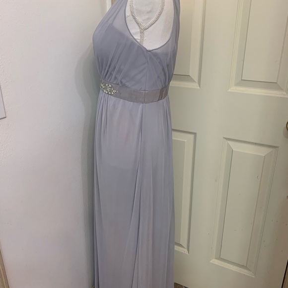 Adrianna Papell  Womens Dress Size 6 One Shoulder Gray Embellished Formal - Picture 8 of 10